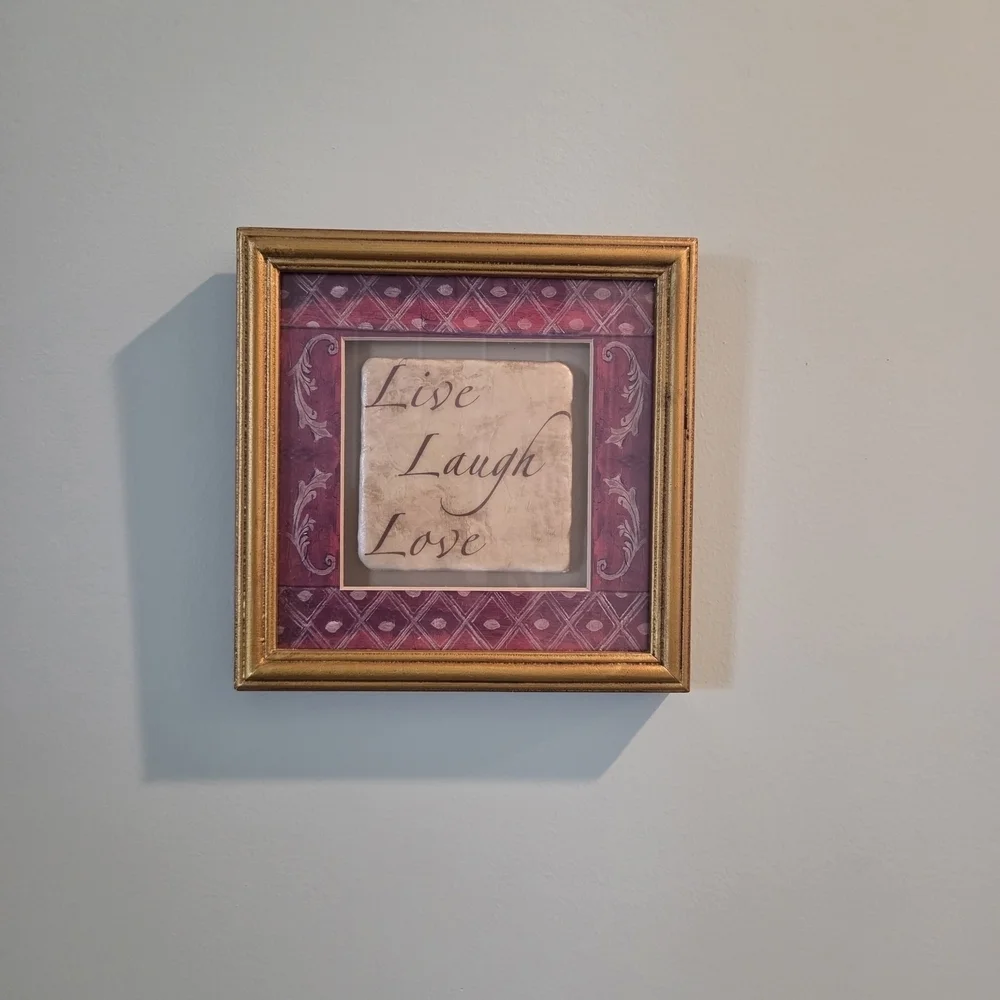 Gold Framed Live Laugh Love Wall Art